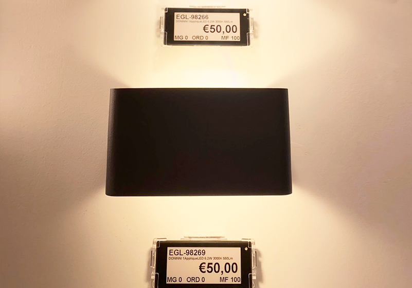 Nicolis Project | in-store digital communication np-News-Installazione-Luce-2 Expo Luce a Roma: una nuova luce al punto vendita grazie alle etichette elettroniche digitali  